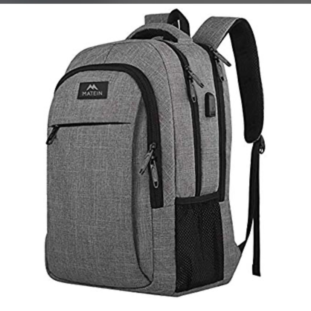 Grey travel or school backpack